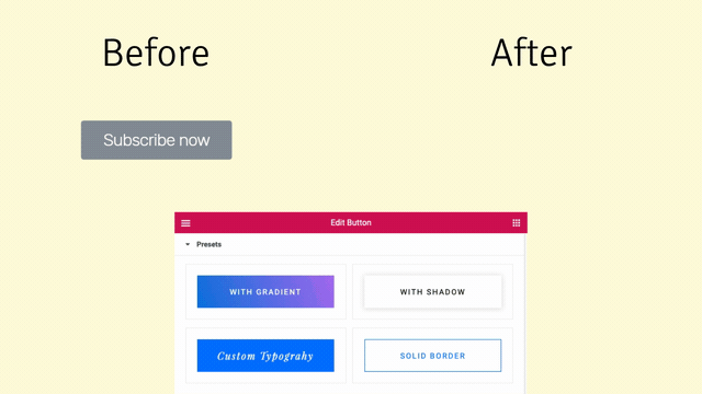 WunderWP - Premade styles before & after
